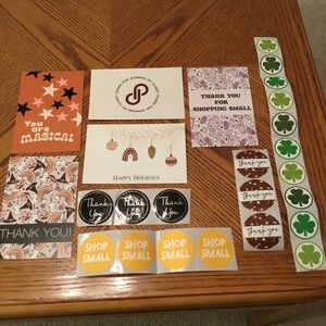 Thank You” Cards and Stickers Set (Set of 9)